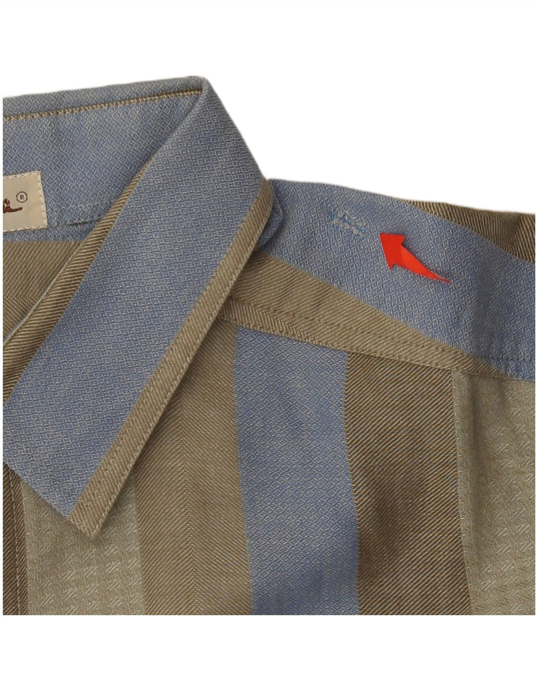 Koszula męska VINTAGE rozmiar 40, średnie khaki w paski