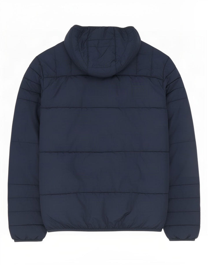 Męska ocieplana kurtka z kapturem Jack & Jones UK 36, mała, granatowa, poliester