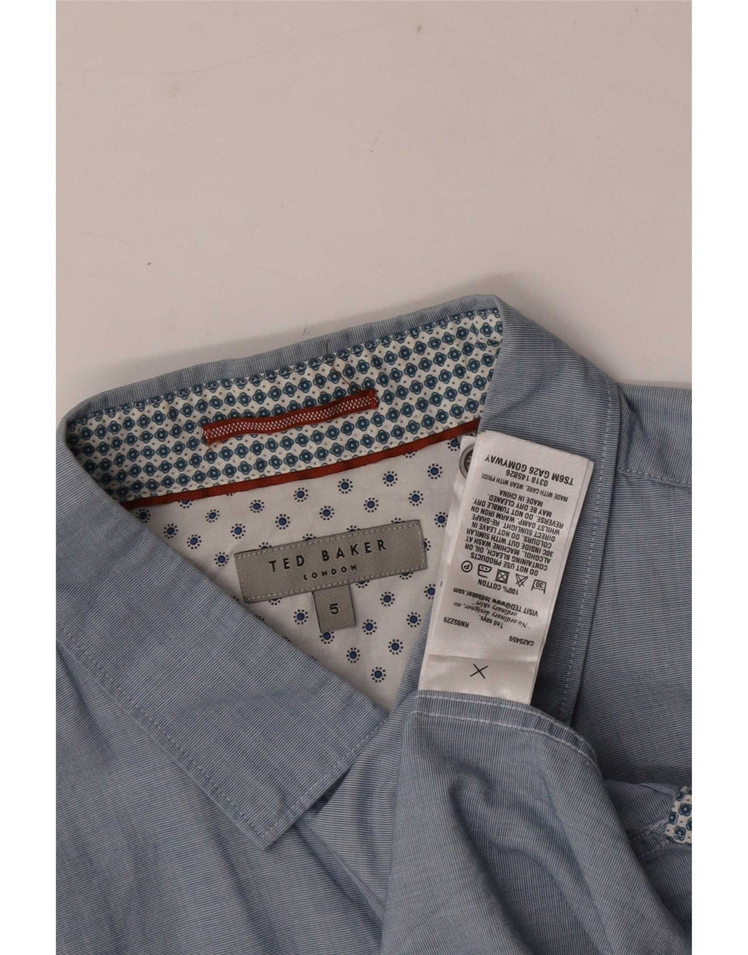 Koszula męska Ted Baker, rozmiar 5 XL, niebieska, bawełniana