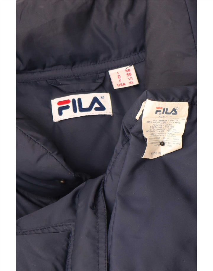 Męska wyściełana kamizelka Fila IT 56 XL granatowa, poliamidowa