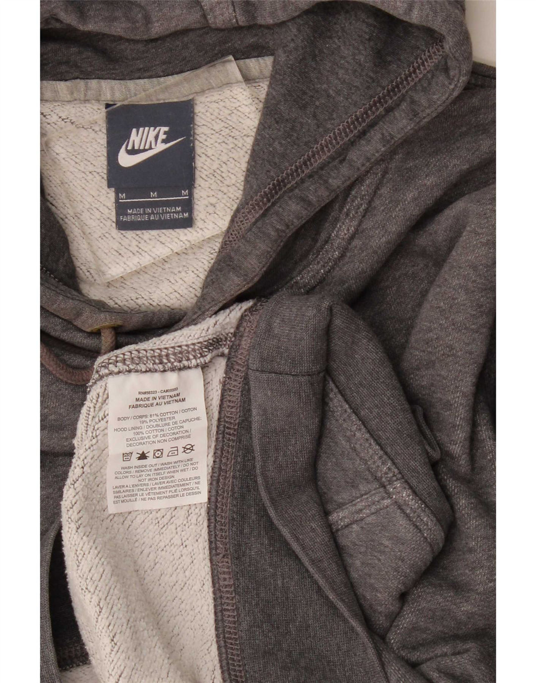 Męski sweter z kapturem Nike, średnioszary, bawełniany
