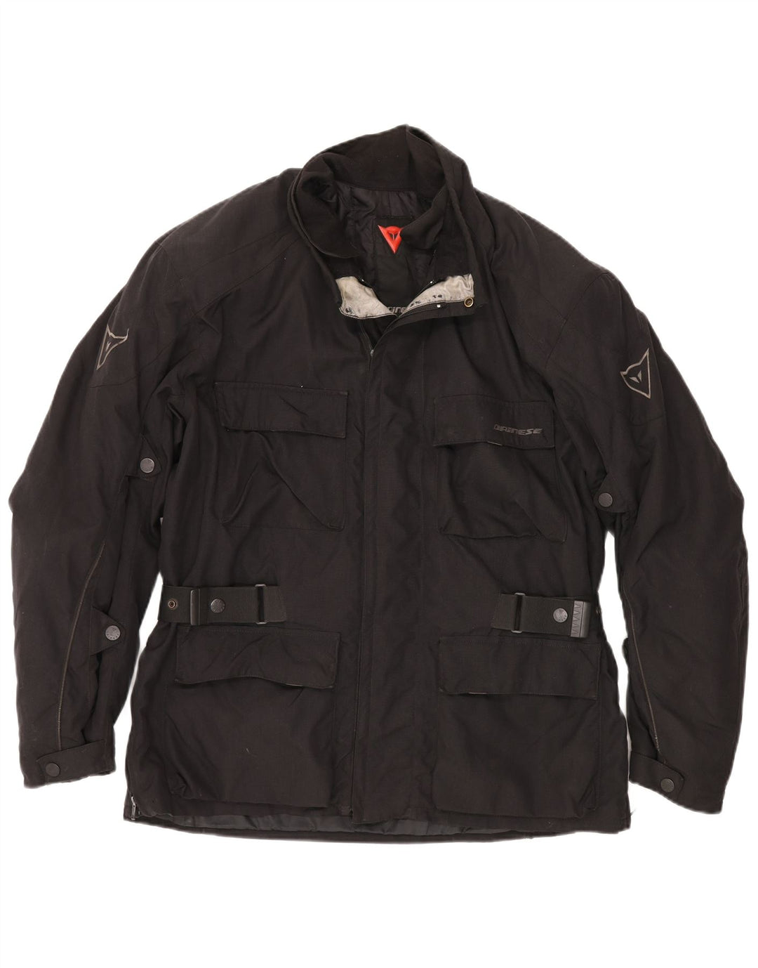 Męska kurtka motocyklowa DAINESE z grafiką EU 54, duża, czarna nylonowa