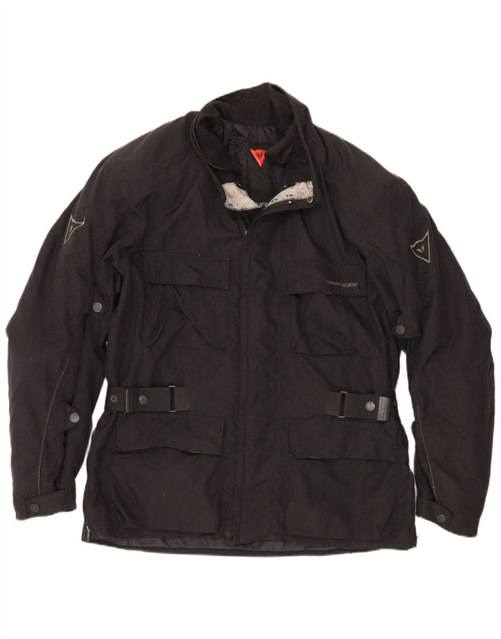 Męska kurtka motocyklowa DAINESE z grafiką EU 54, duża, czarna nylonowa