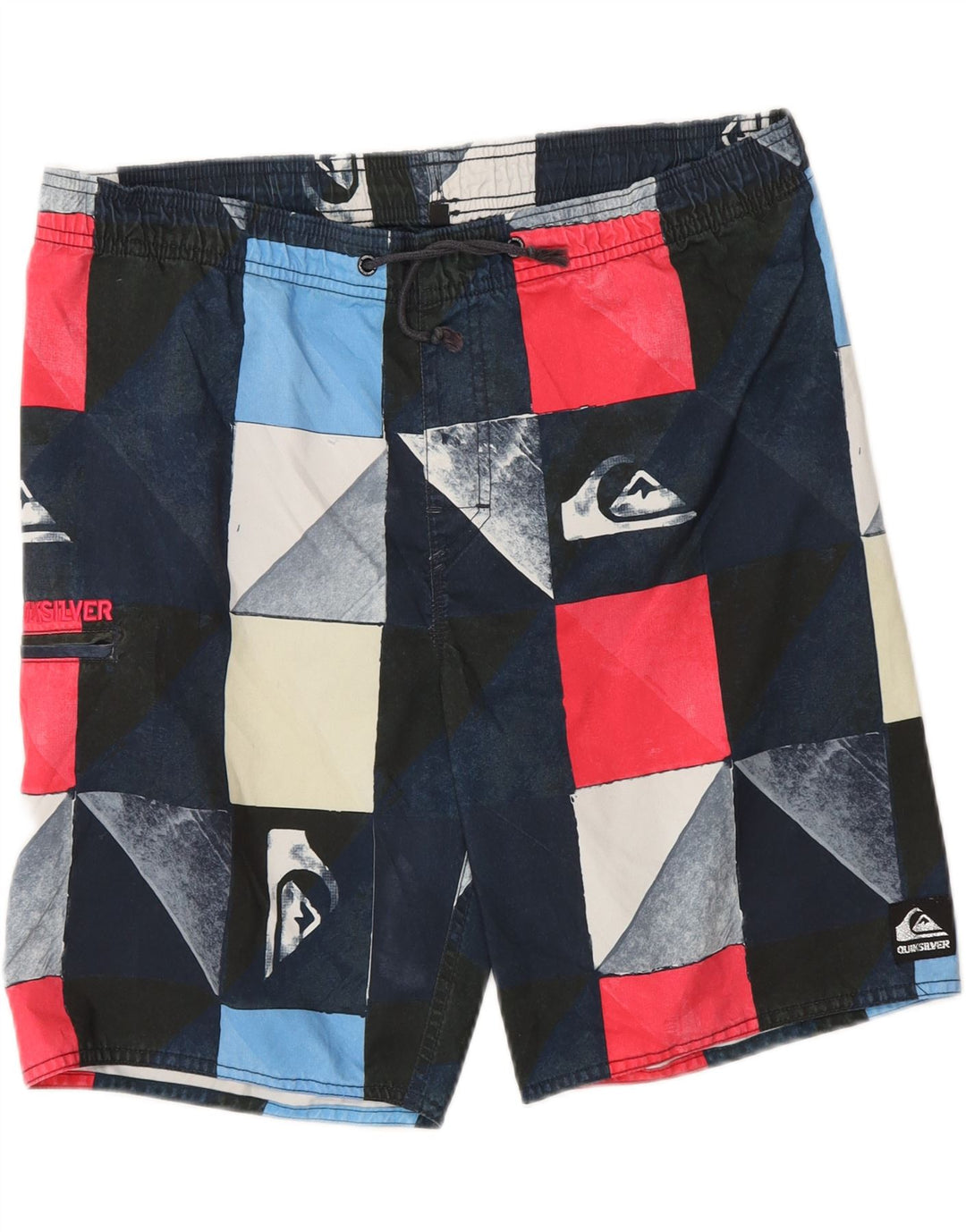 Męskie spodenki kąpielowe QUIKSILVER z grafiką, średnie, wielokolorowe, geometryczne