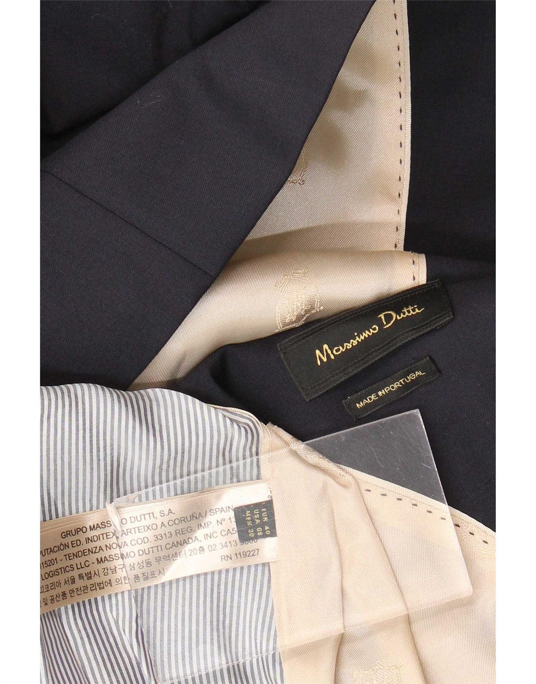 Damska marynarka Massimo Dutti zapinana na 2 guziki EU 40 Średni granatowy wełniany