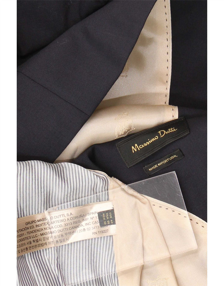 Damska marynarka Massimo Dutti zapinana na 2 guziki EU 40 Średni granatowy wełniany