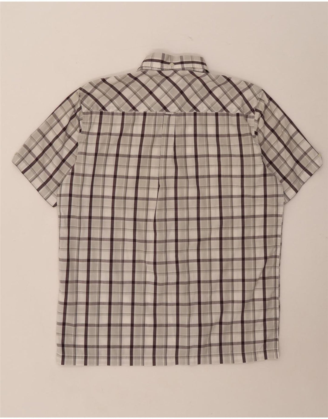 Męska koszula z krótkim rękawem Ben Sherman, bawełniana w średnią szarą kratkę