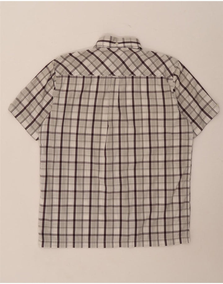 Męska koszula z krótkim rękawem Ben Sherman, bawełniana w średnią szarą kratkę