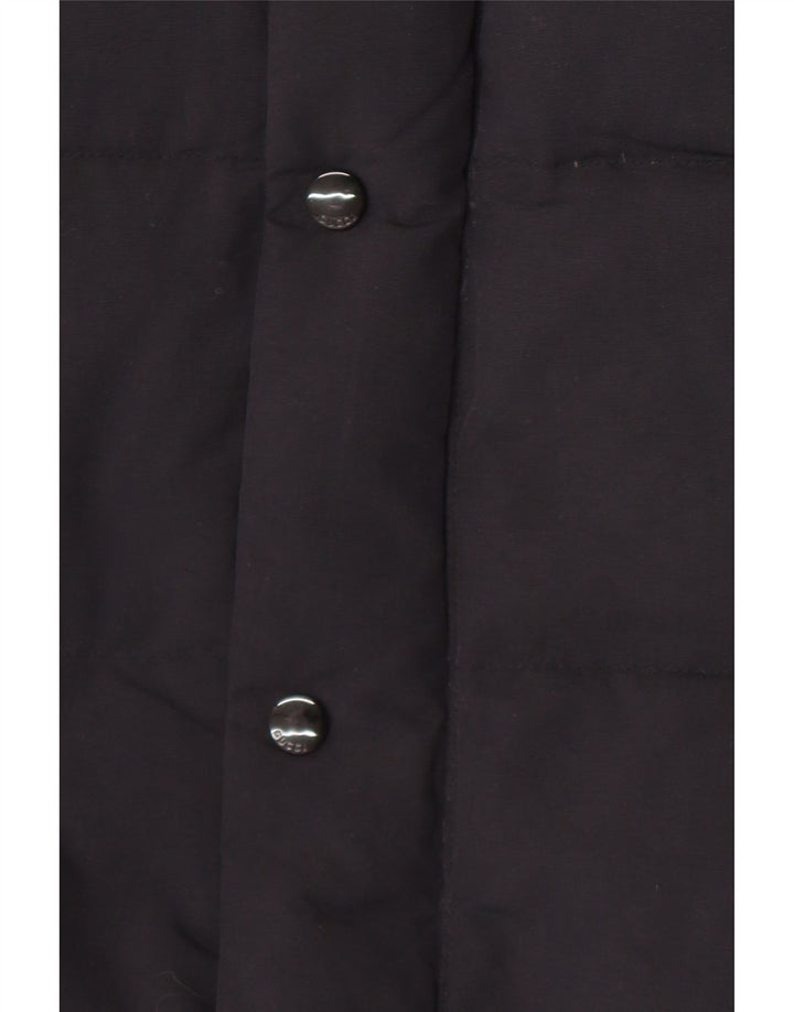 Męski ocieplany płaszcz z kapturem i grafiką Gucci IT 46, duży czarny poliamid