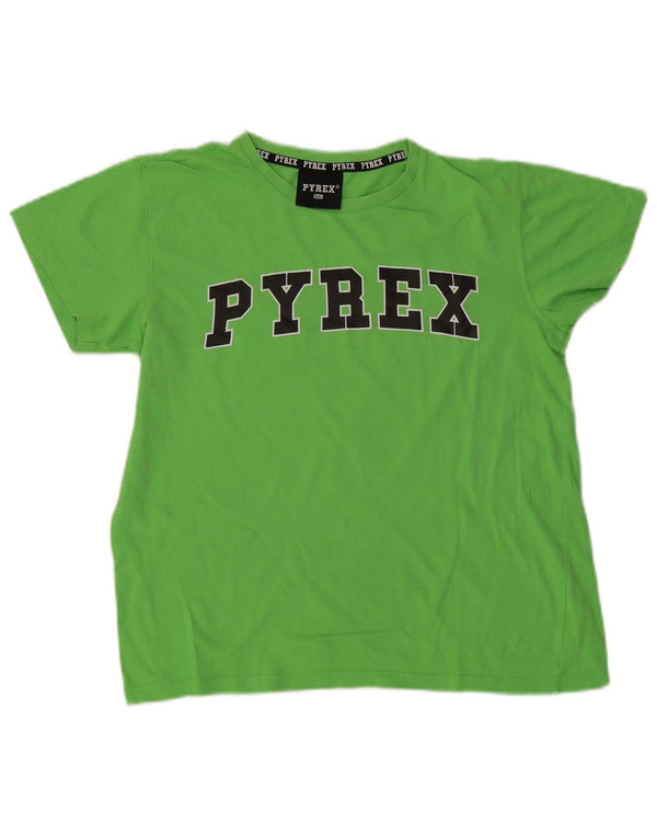 Dziewczęca koszulka z grafiką Pyrex, 14-15 lat, 2XL, zielona bawełna