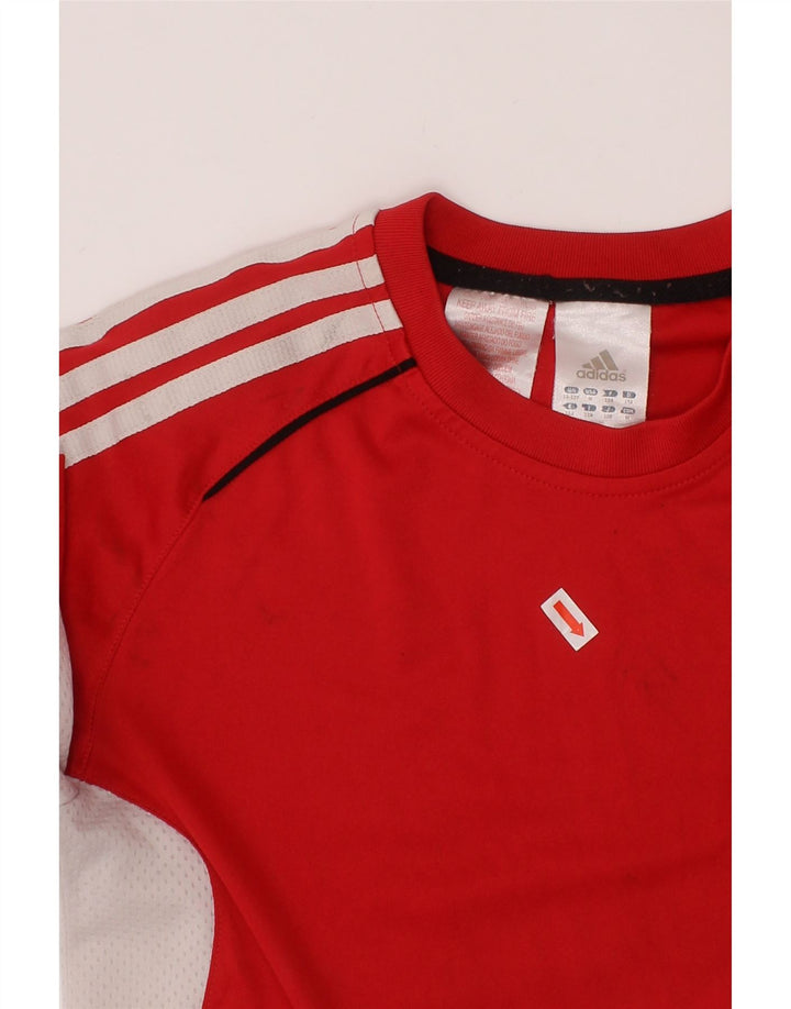 T-shirt chłopięcy ADIDAS 11-12 lat, poliester w kolorze czerwonym