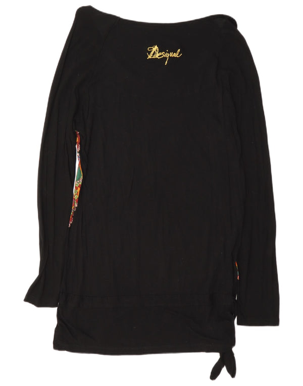 Damska tunika z grafiką Desigual UK 18 XL, czarna w kwiaty