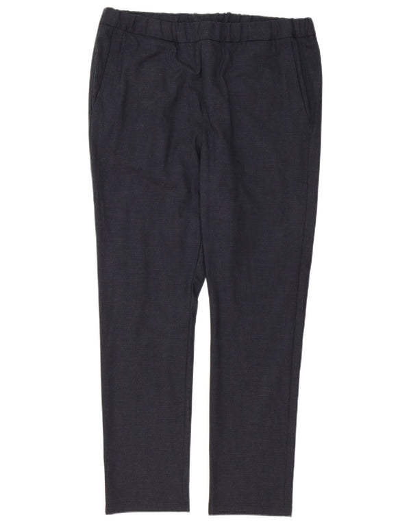 Jack & Jones Mens Premium Slim Chino Trousers XL W38 L30 Navy Blue Check
