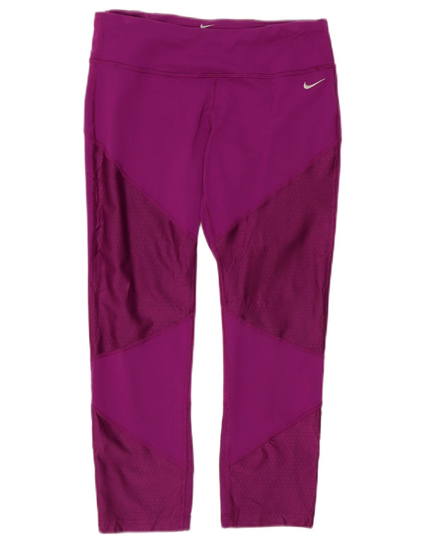Damskie legginsy Nike Capri UK 12, nylon w kolorze średniofioletowym