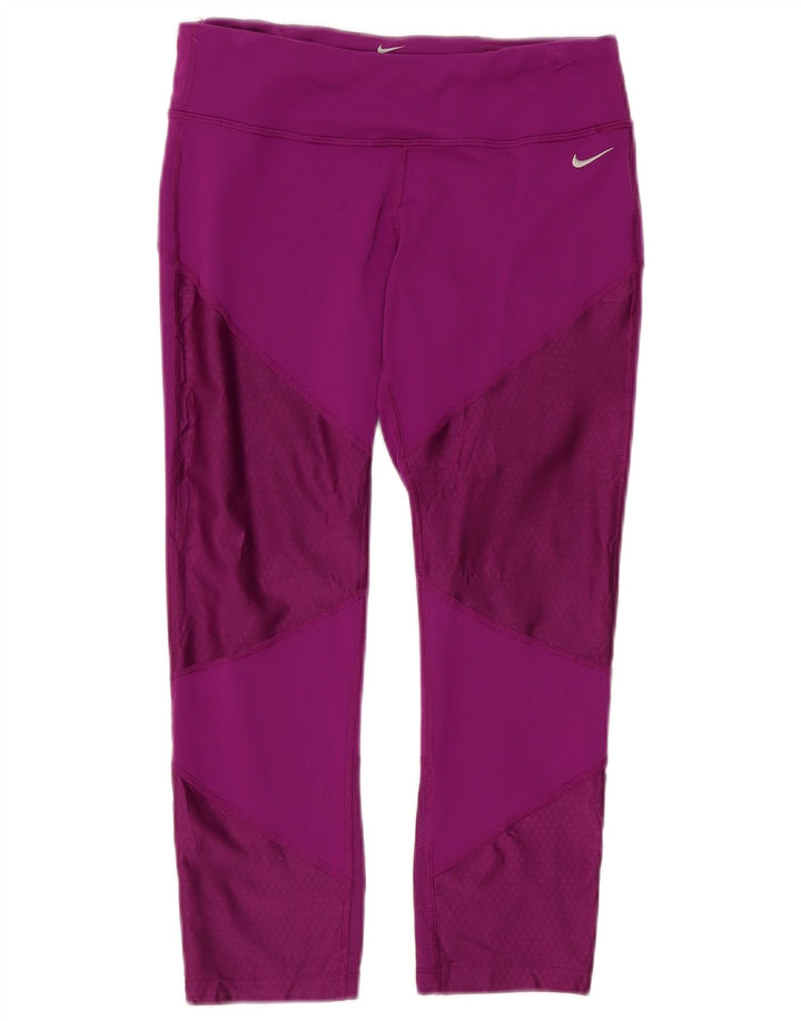 Damskie legginsy Nike Capri UK 12, nylon w kolorze średniofioletowym