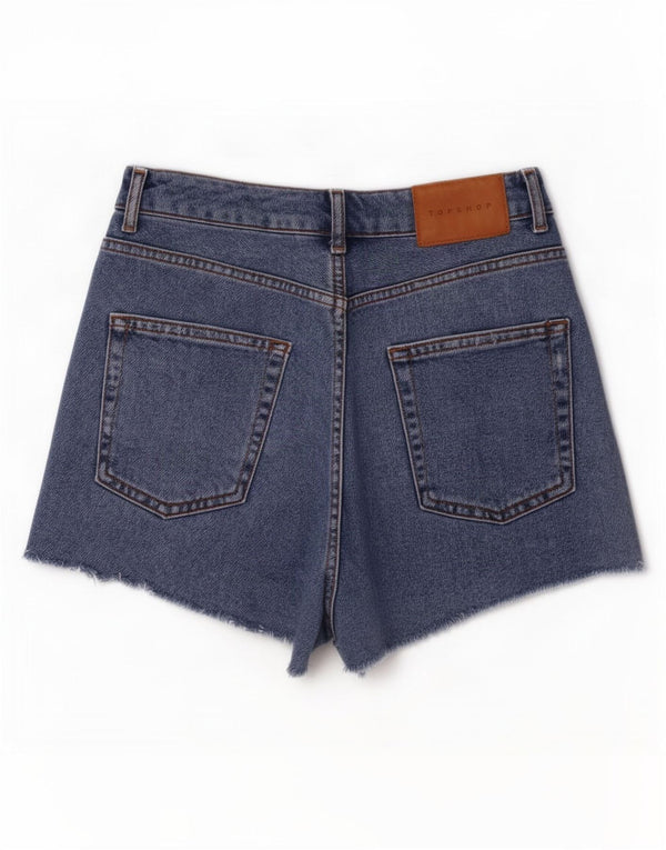 Damskie spodenki jeansowe Topshop Mom UK 10 Small W26 Niebieskie bawełniane