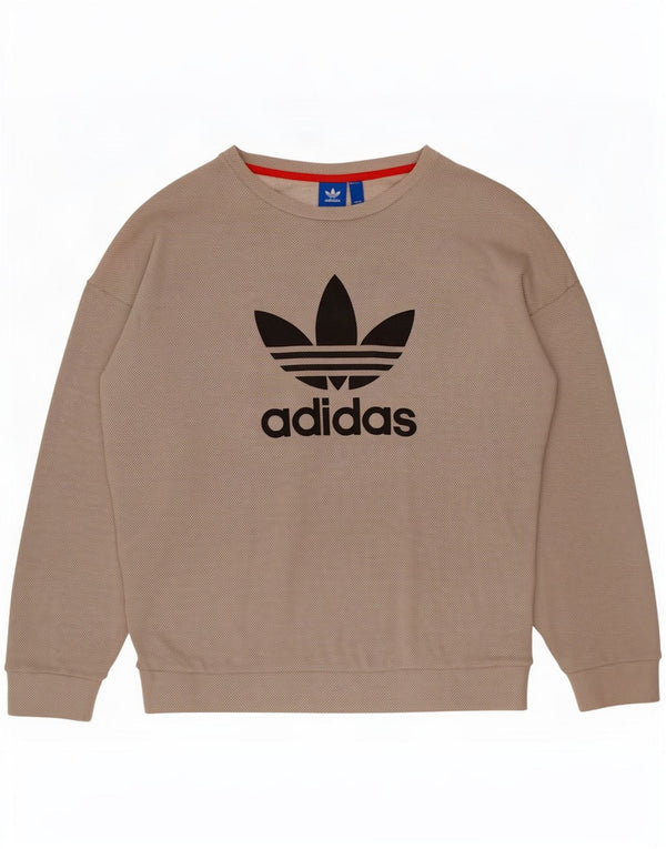 Damska bluza Adidas Graphic Jumper UK 14 duża szara