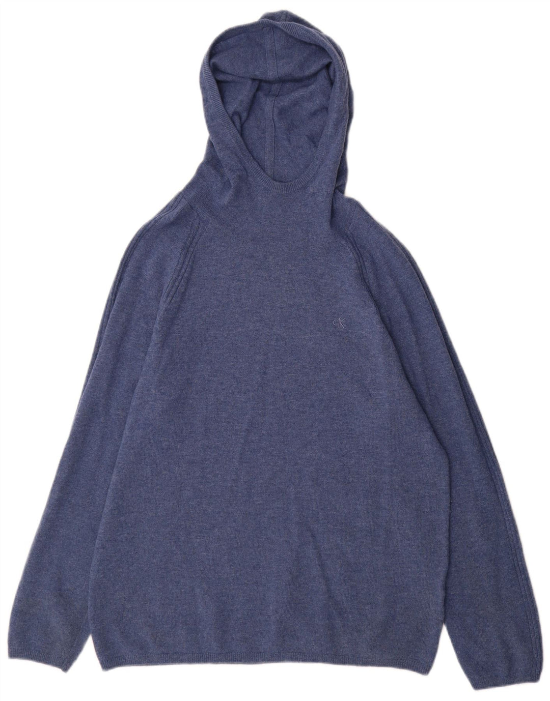 Męski sweter z kapturem Calvin Klein, mały, niebieski, nakrapiany