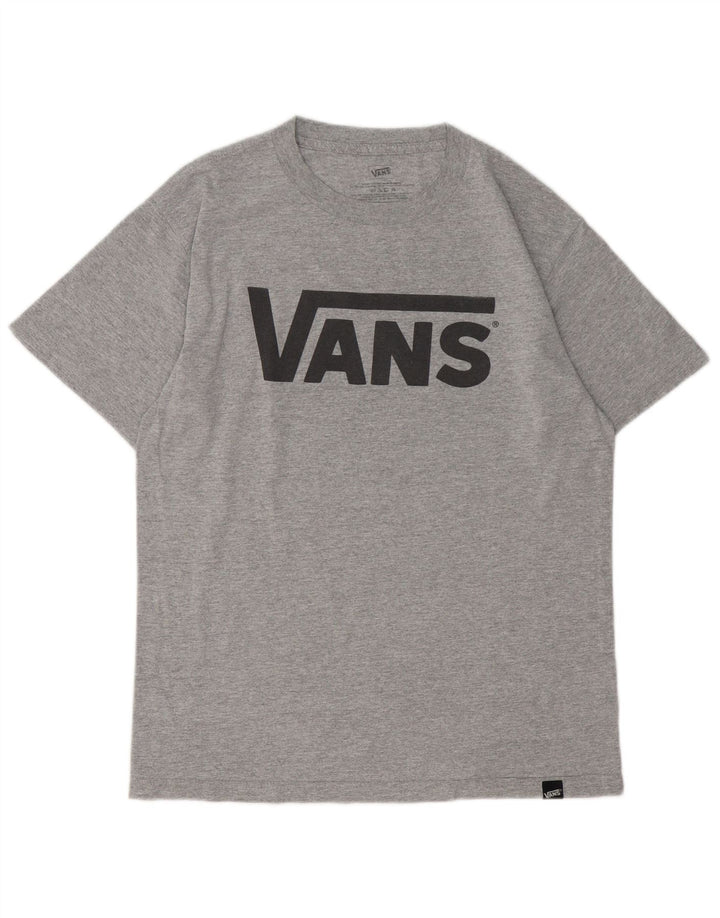 Męski T-shirt z grafiką Vans, średnioszary, bawełniany