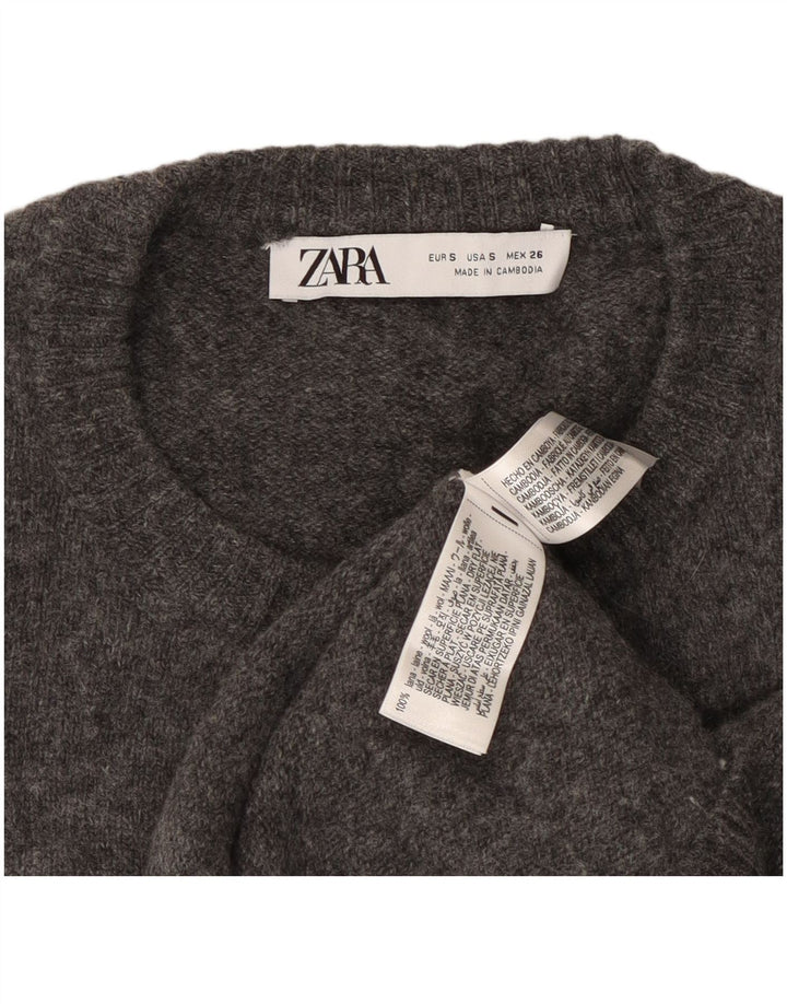 Sweter damski Zara Cardigan UK 10 Small, szara wełna