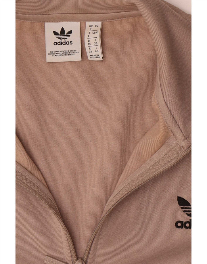 Damska bluza dresowa Adidas Oversized Top Jacket UK 8 Small Beżowy Poliester