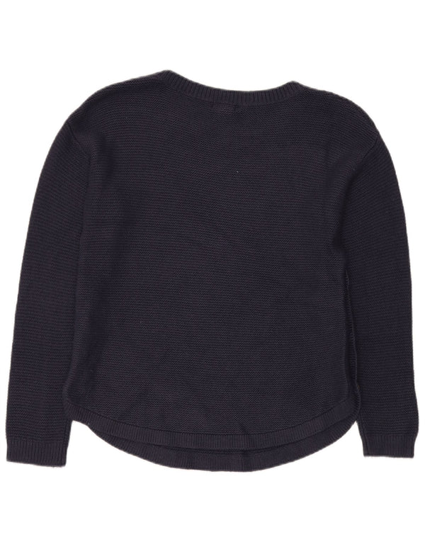 Damski sweter Fat Face z dekoltem w łódkę UK 8 Small Granatowa wiskoza