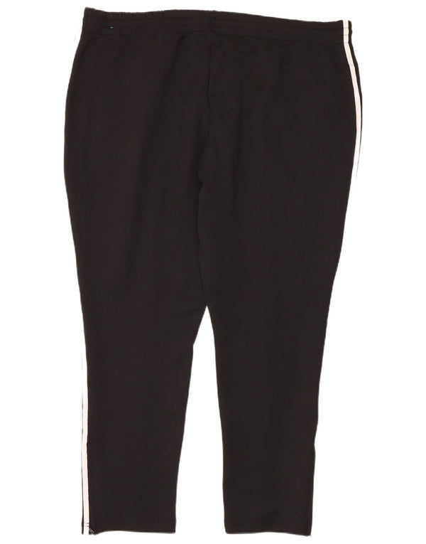 Damskie spodnie dresowe Adidas UK 28/30 3XL Czarne bawełniane sportowe