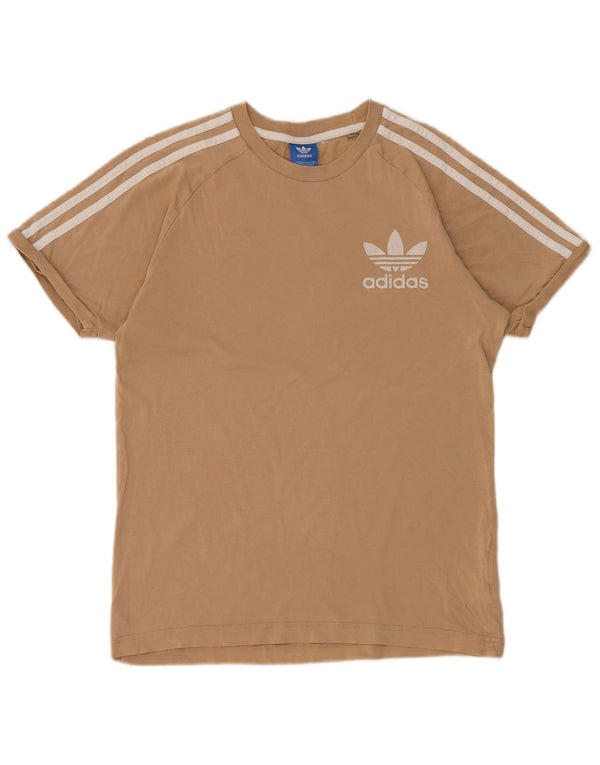 T-shirt damski ADIDAS Top UK 12, średni beż, bawełna