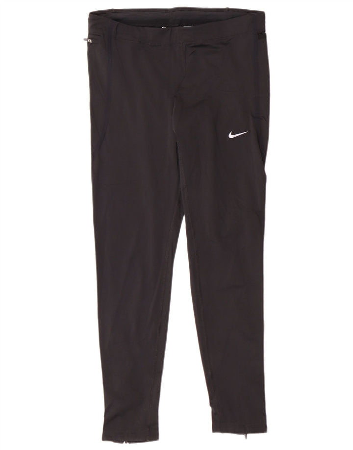 Damskie legginsy Nike Dri Fit UK 12, średni czarny poliester