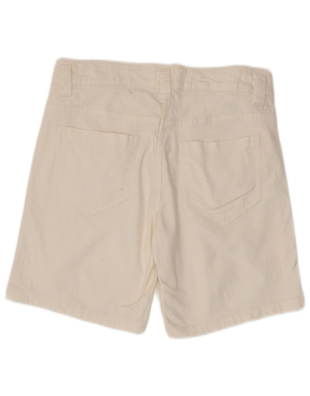 Damskie spodenki jeansowe Benetton UK 8 Small W30 Biała bawełna