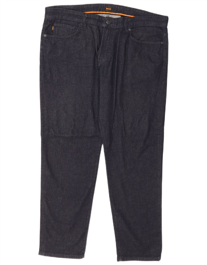 Męskie jeansy slim Hugo Boss W38 L32 Granatowa bawełna