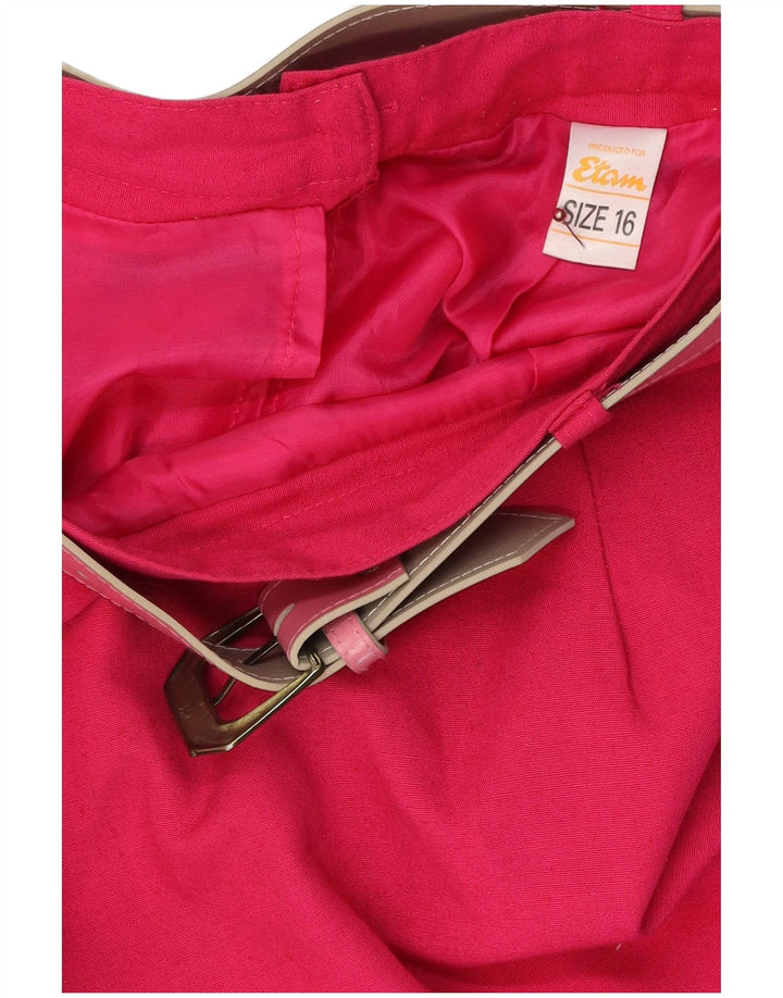 Damska spódnica ołówkowa ETAM UK 16 duża W32 różowy poliester