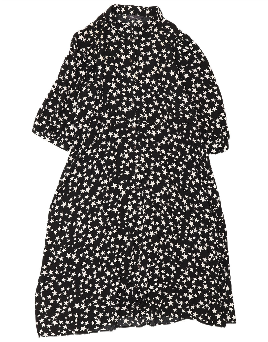Marks & Spencer Damska sukienka maxi z abstrakcyjnym wzorem UK 18 XL czarna