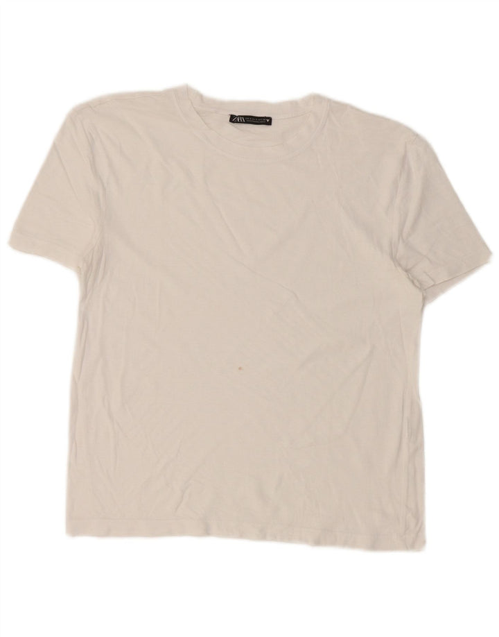 T-shirt damski Zara Top UK 10, mały, biały