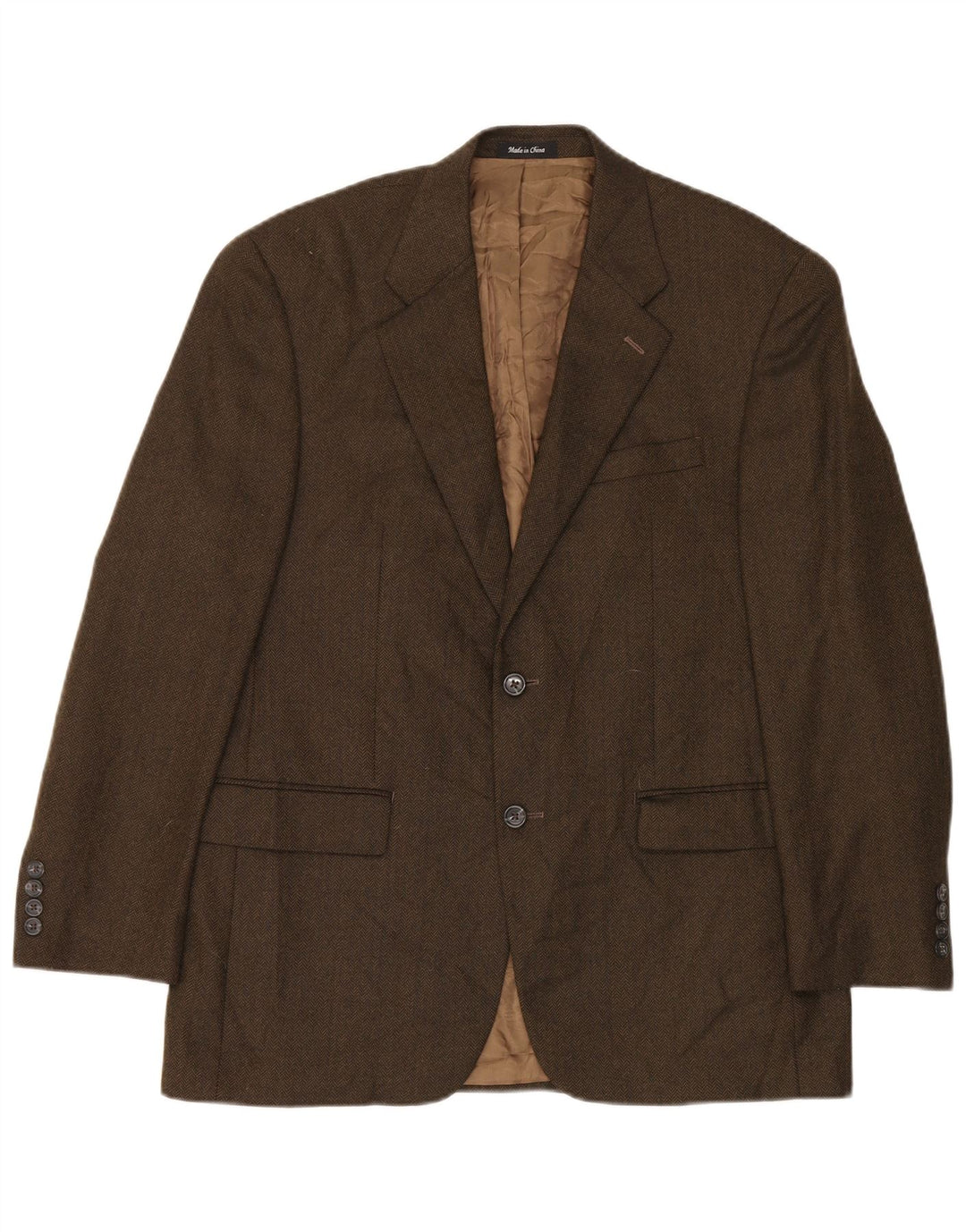 Męska marynarka zapinana na 2 guziki Ralph Lauren UK 40 Średni brązowy klasyczny