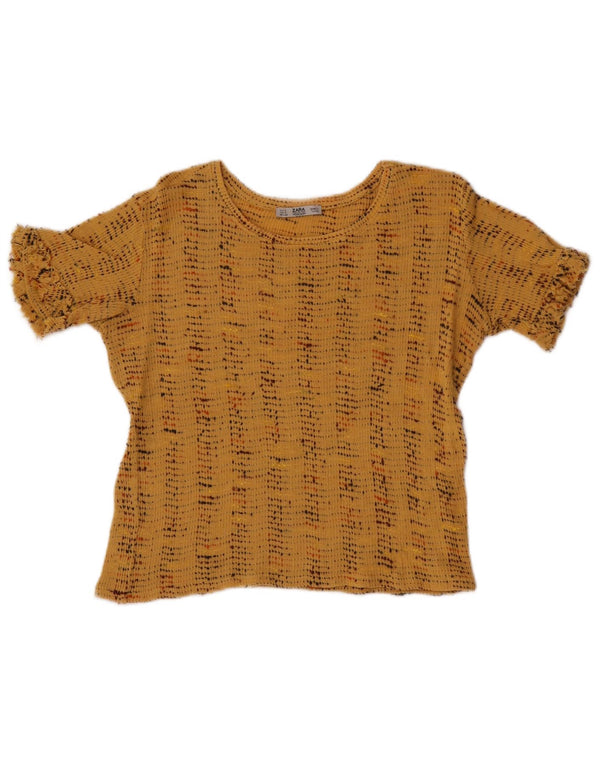 Damska bluzka Zara Crop Top UK 10 w małe beżowe paski