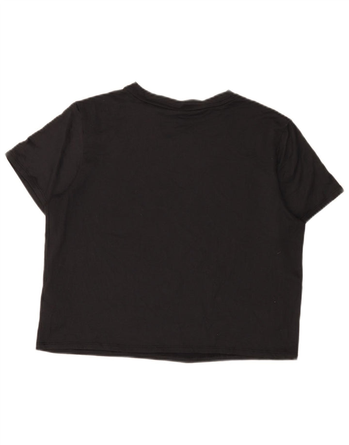 Damska koszulka Puma Crop Graphic Top UK 14 Średni czarny poliester