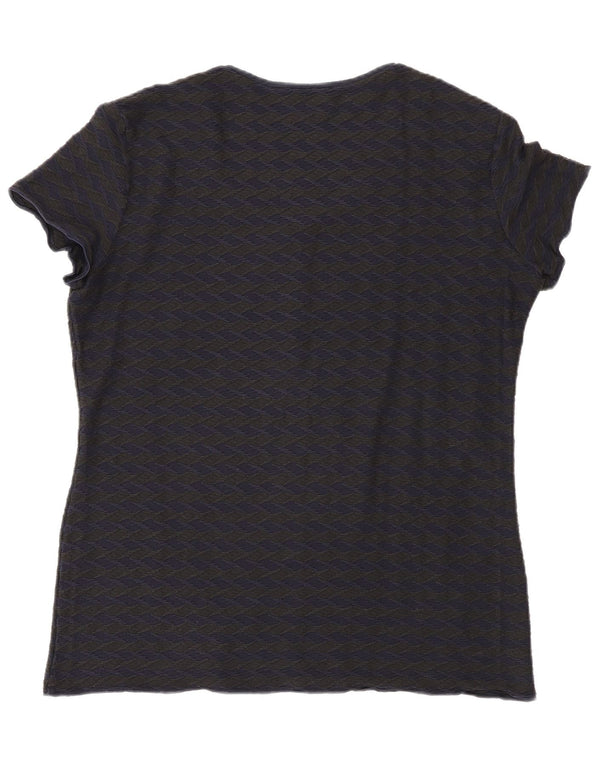 Koszulka damska Emporio Armani Top IT 52 2XL Granatowa, geometryczna