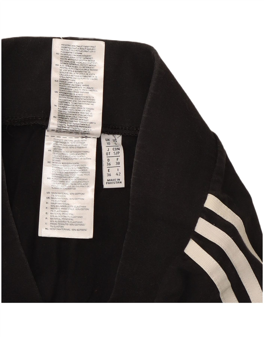Legginsy Damskie Adidas UK 10 Małe Czarne Bawełniane