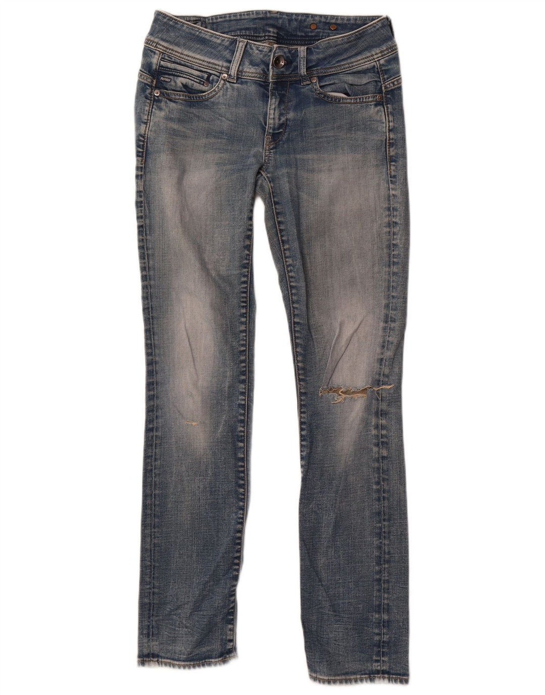 Damskie jeansy skinny w trudnej sytuacji G-Star W30 L31 niebieskie
