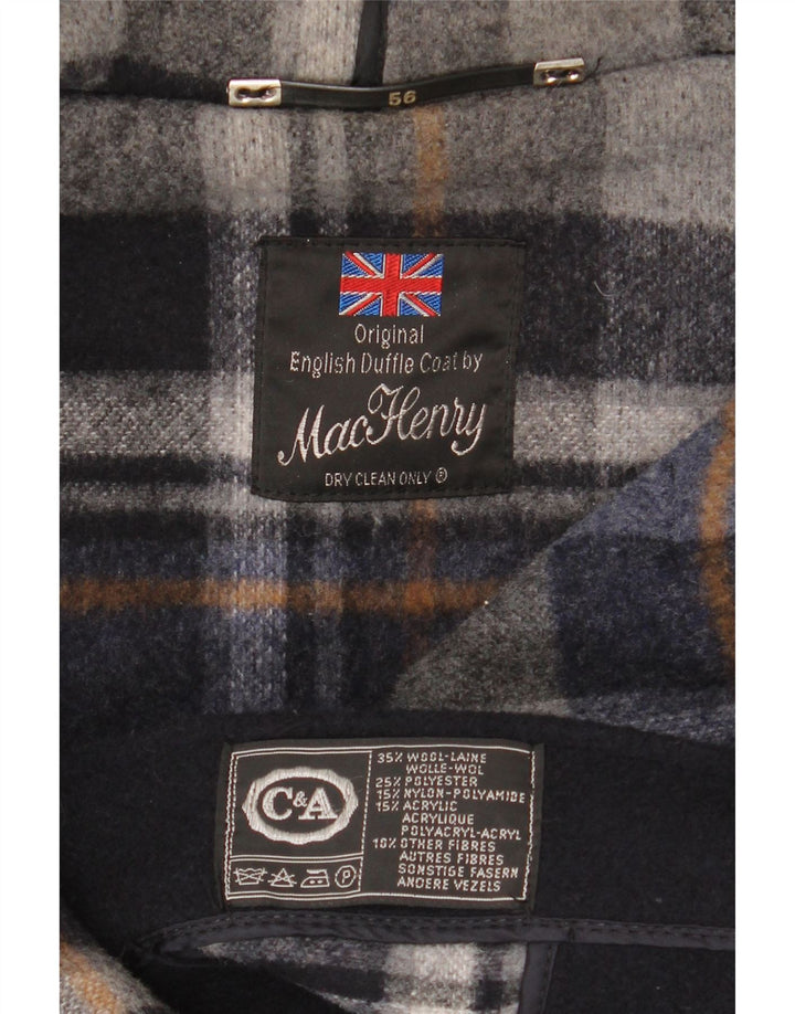 C&A Męski budrysówka z kapturem EU 56 3XL Granatowa wełna