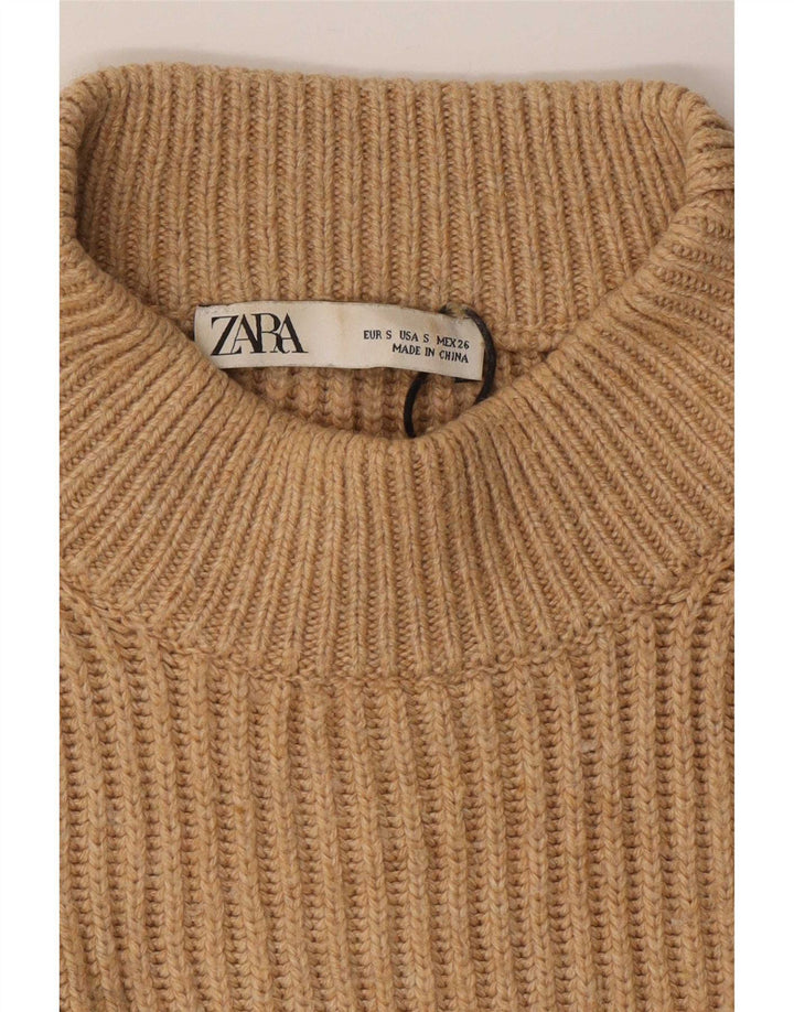 Sweter damski Zara Oversize z okrągłym dekoltem UK 10 Small Brown