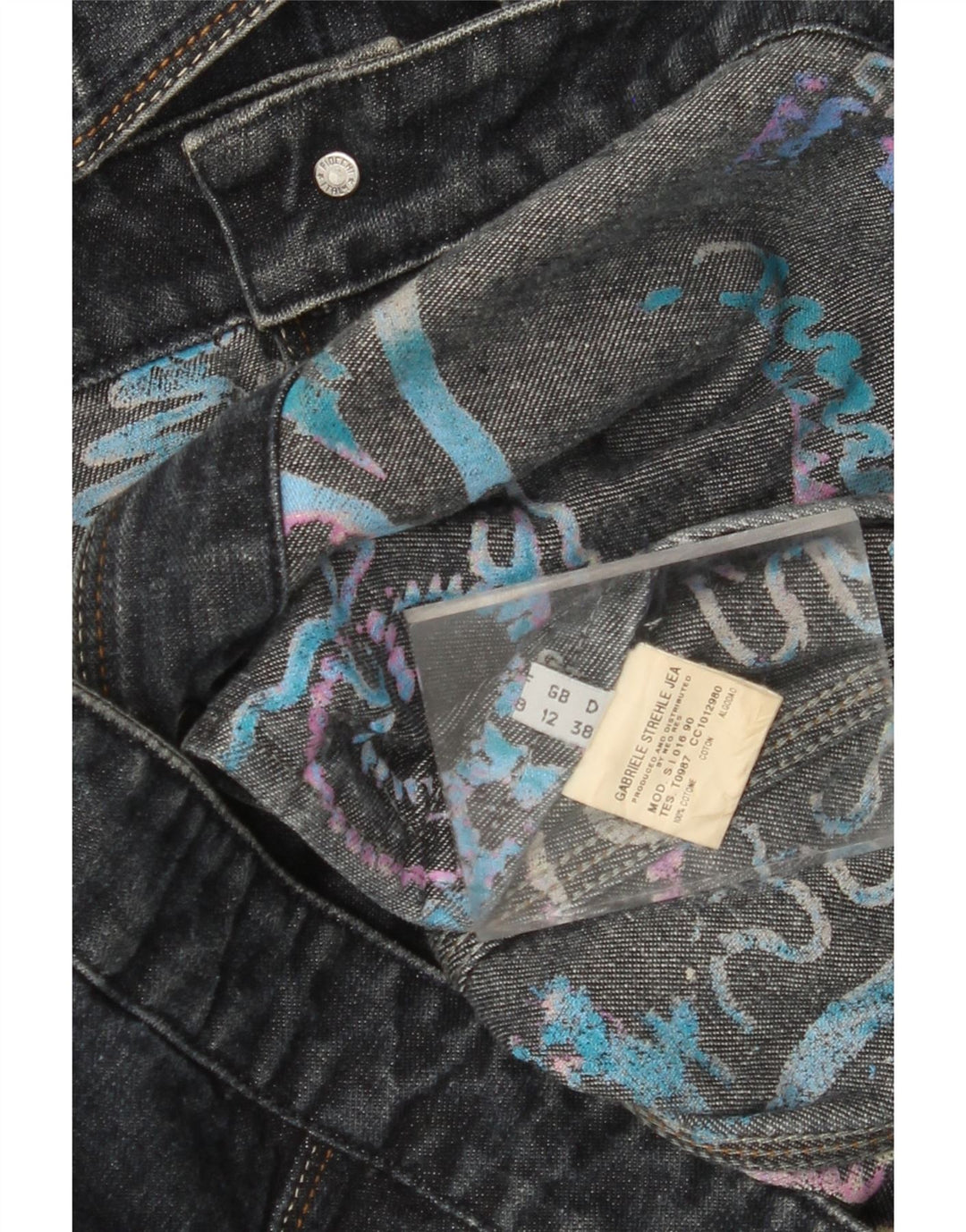 STRENESSE GABRIELE STREHLE Damska kurtka dżinsowa UK 12 Średni granat