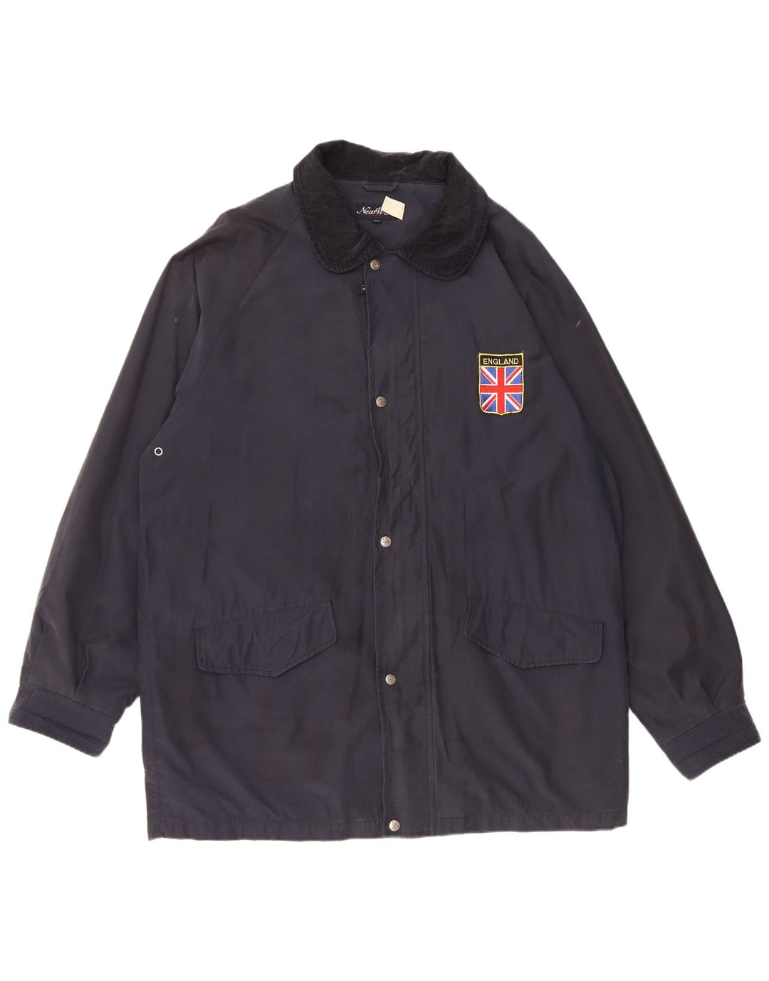 Męska kurtka wiatrówka VINTAGE UK 44 2XL Granatowa, bawełniana