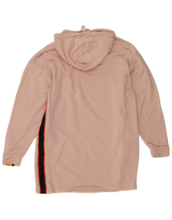 Damska sukienka z kapturem Puma z grafiką, oversize UK 10, mały, różowy, z blokami kolorów