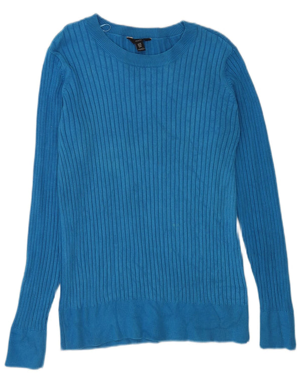 Sweter damski M&Co z dekoltem w łódkę, UK 10, mały, niebieski