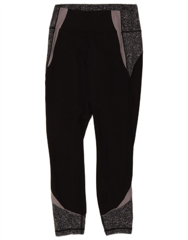 Legginsy damskie Lululemon UK 8, małe, czarne, z blokami kolorów