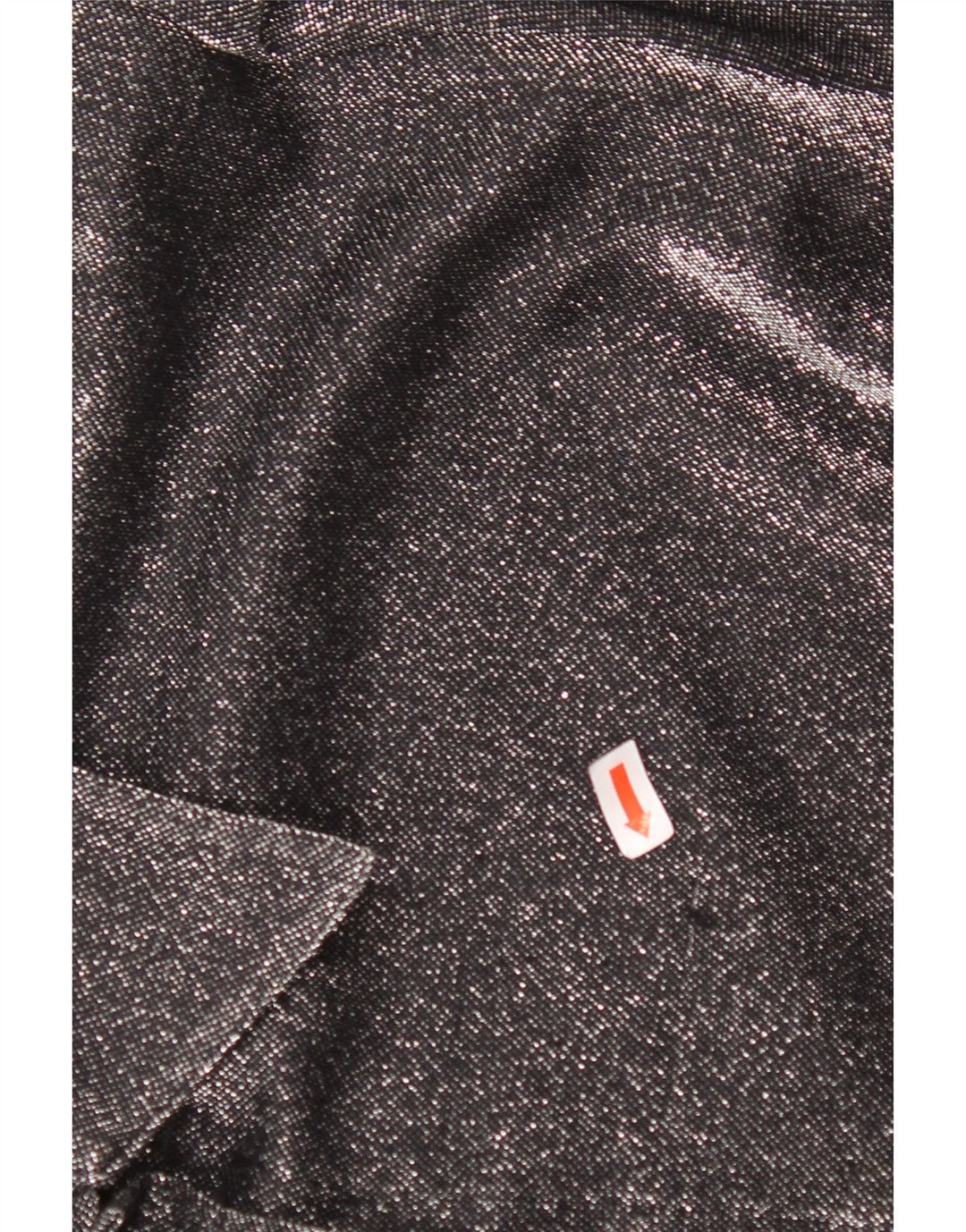 Damska bluzka koszulowa oversize VINTAGE UK 16, duża, czarna, nakrapiana, poliester