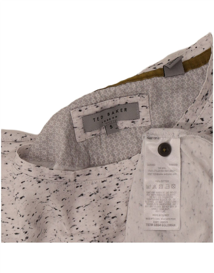 T-shirt męski Ted Baker, rozmiar 5 XL, biała bawełna w plamki