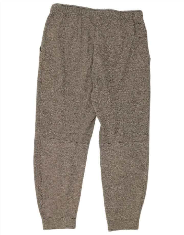 Męskie spodnie dresowe Nike Dri Fit, duże, szare, poliestrowe